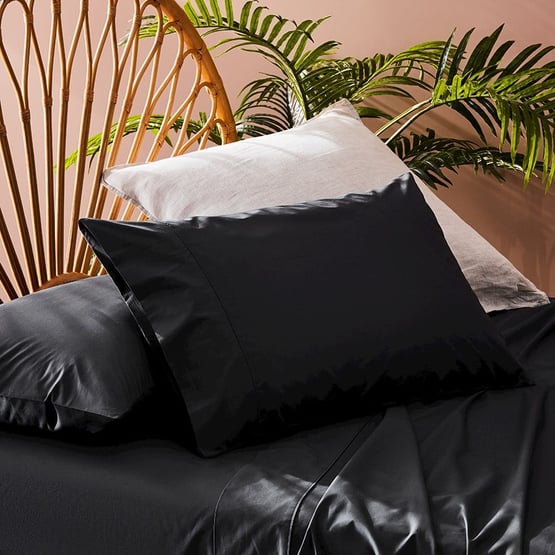 Fresh Cotton Percale Coal Sheet Set