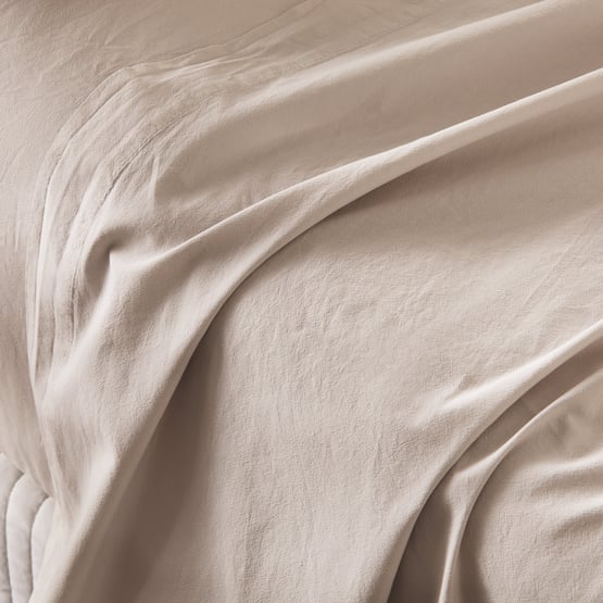 Stonewashed Cotton Silver Sheet Separates
