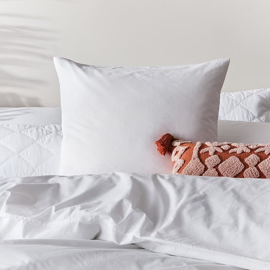 Stonewashed Cotton White Pillowcase