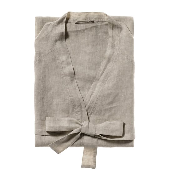 Vintage Washed Natural Linen Robe