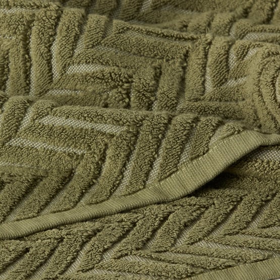 Mimosa Avocado Marle Textured Towel Range