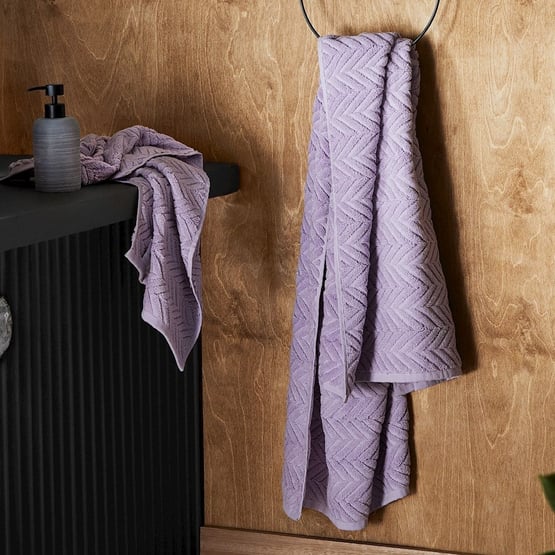 Mimosa Lilac Textured Towel Range