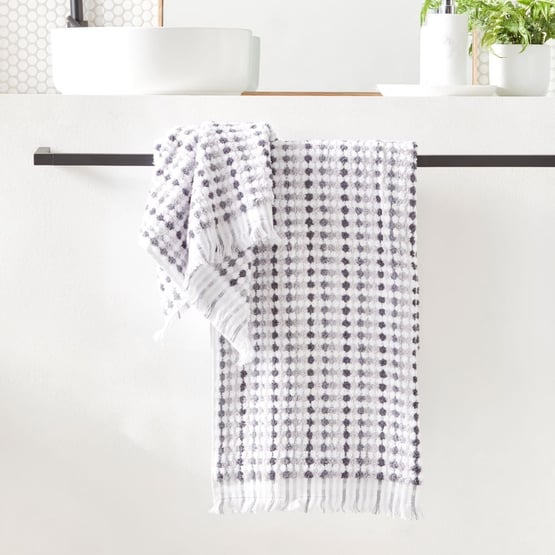 European Kadikoy Grey Multi Turkish Cotton Towel Range