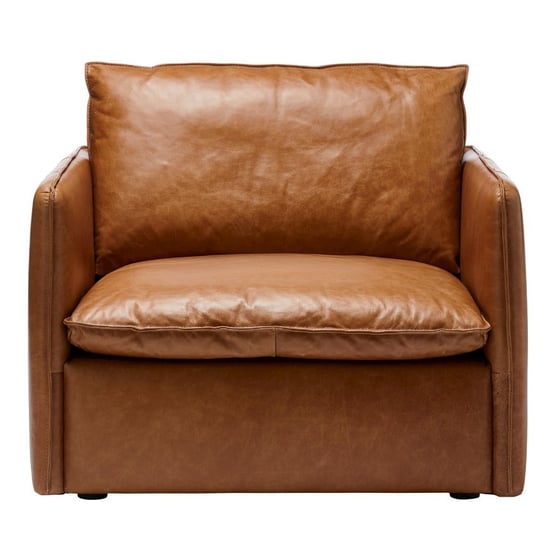 Atticus Tobacco Leather Armchair