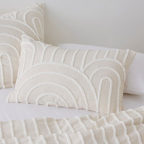 Archie Tufted Macadamia Pillowcases