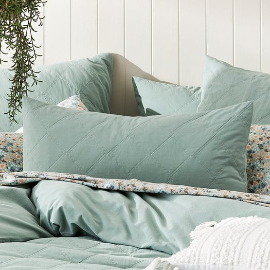 Stonewashed Cotton Gumleaf Quilted Coverlet Separates