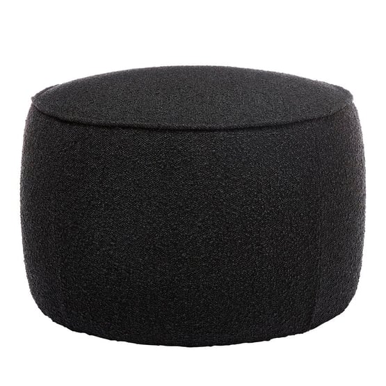 Norway Black Boucle Ottoman 