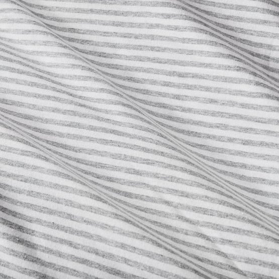 Ultra Soft Jersey Grey Stripe Quilt Cover Separates