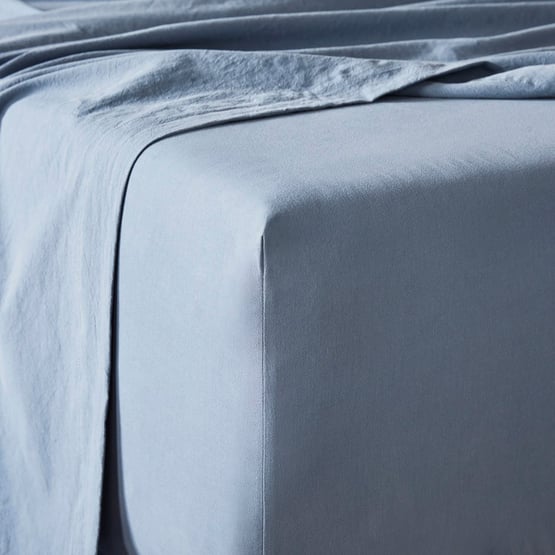 Stonewashed Cotton Storm Blue Sheet Separates