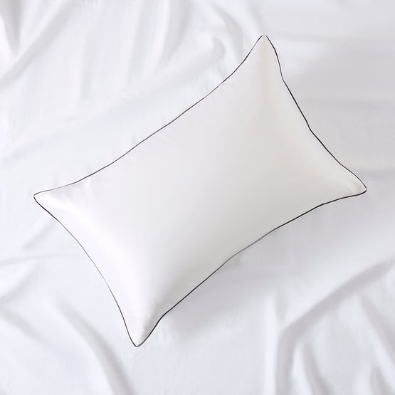 Pure Silk Antique White & Black Pillowcases