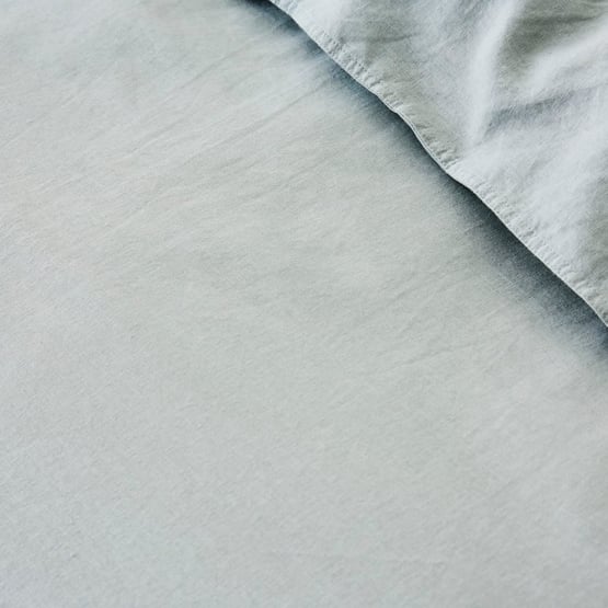 Vintage Washed Linen Duck Egg Quilt Cover Separates