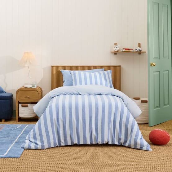 Stonewashed Ocean Stripe Quilt Cover Set