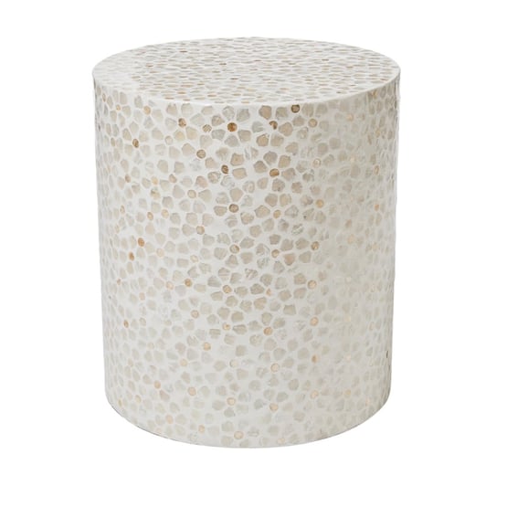 Capiz Florence Ivory Side Table