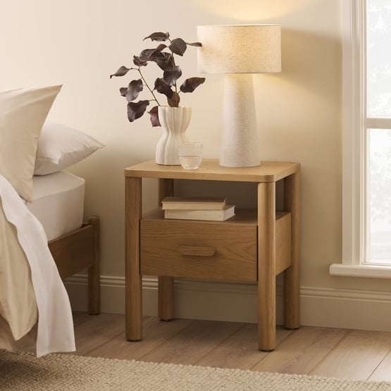 Mark Tuckey Boston Oak 1 Drawer Bedside Table
