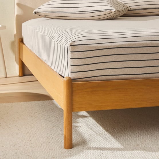 Ultra Soft Jersey Natural & Black Marble Stripe Sheet Separates