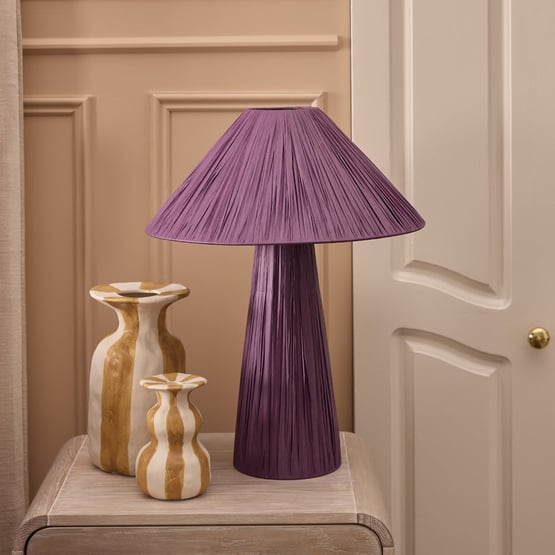 Paper Raffia Mulberry Table Light
