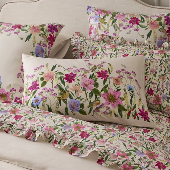 Etta Natural Floral Quilt Cover Set + Separates