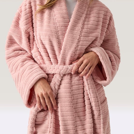 Miller Antique Pink Australian Cotton Bath Robe