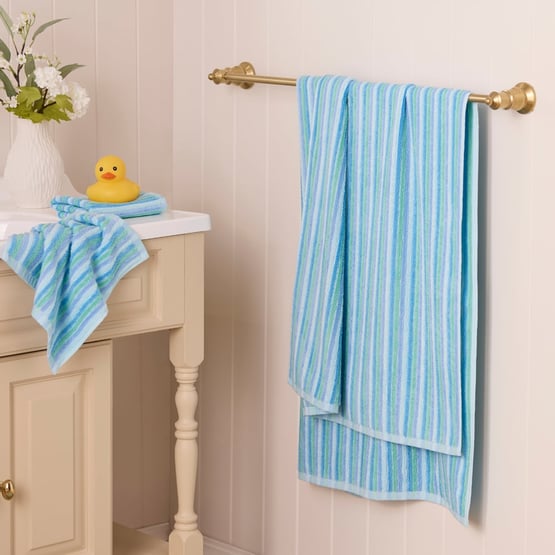 Sunderland Blue Multi Stripe Towel Range