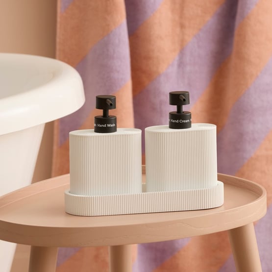 White Twin Dispenser Set