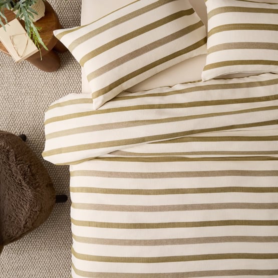 Flynn Waffle Forest Quilt Cover Set