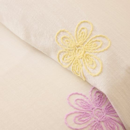 Butterfly Garden Off White Quilt Cover Set
