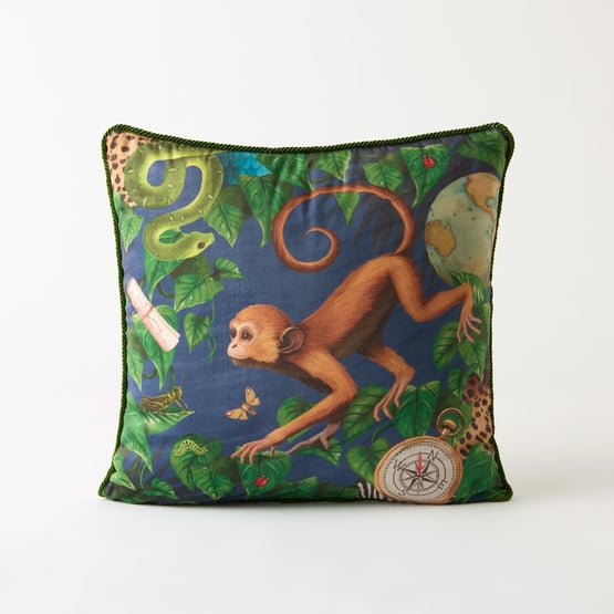 Fleur Harris Monkey Adventure Cushion 