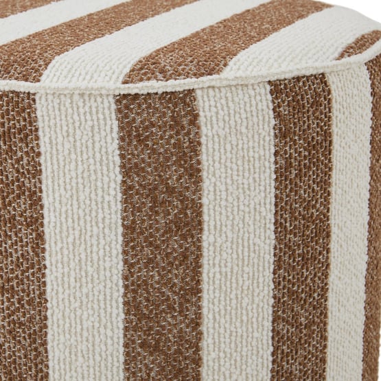 Soli Terracotta Stripe Ottoman