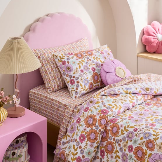 Willa Floral White Quilt Cover Set