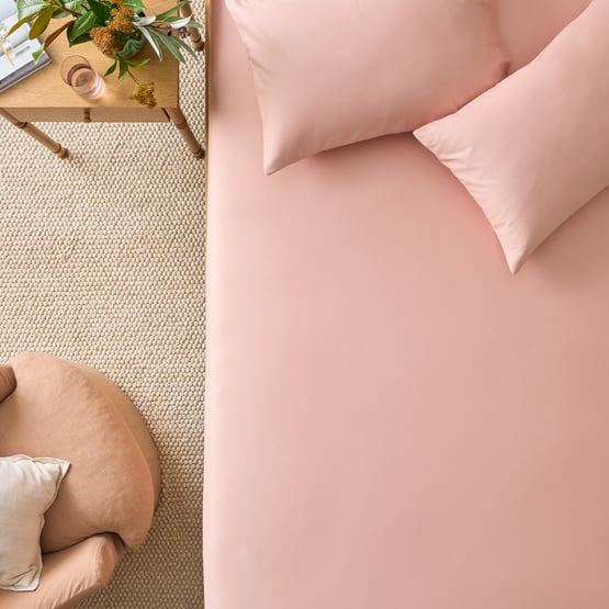 Cotton Sateen Nude Pink Sheet Separates