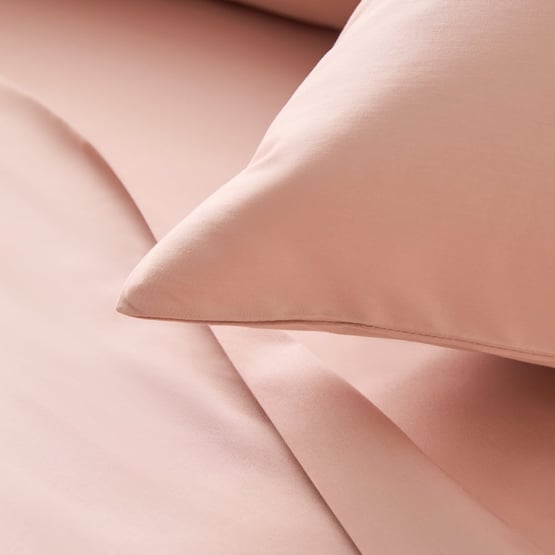 Cotton Sateen Nude Pink Sheet Set