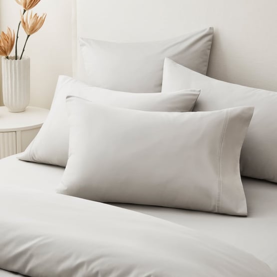 Egyptian Cotton Silver Pillowcases