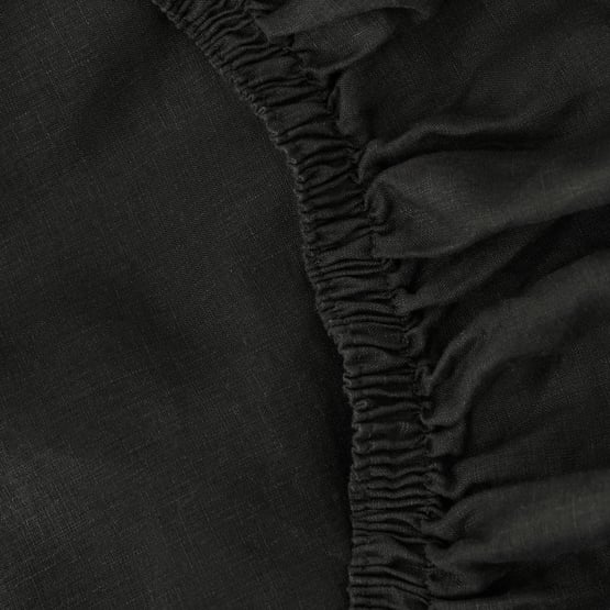 Vintage Washed Linen Liquorice Sheet Separates