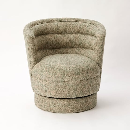 Leila Sage & Blush Swivel Chair