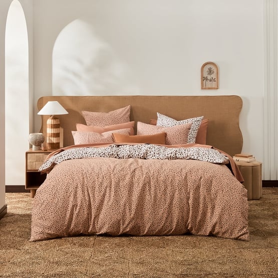 Stonewashed Cotton Sand Leopard Quilt Cover Separates