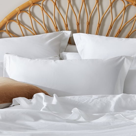 600TC Bamboo Cotton White Pillowcases