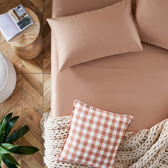600TC Bamboo Cotton Caramel Fitted Sheet Separates