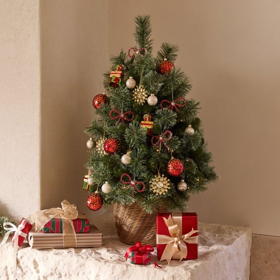 Potted Pine Cashmere LED Christmas Tree