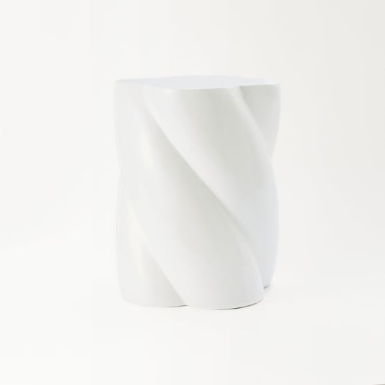 Tito White Twisty Side Table