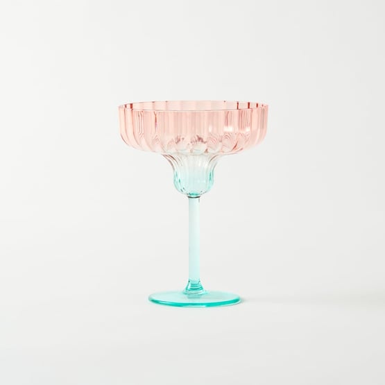 Positano Blue & Pink Cocktail Drinkware