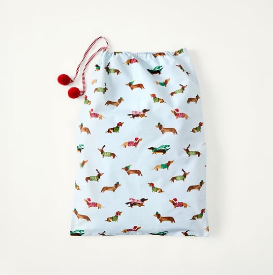 Dachshund Through The Snow Santa Sack