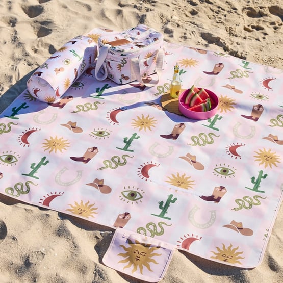 Coastal Girl Picnic Rug