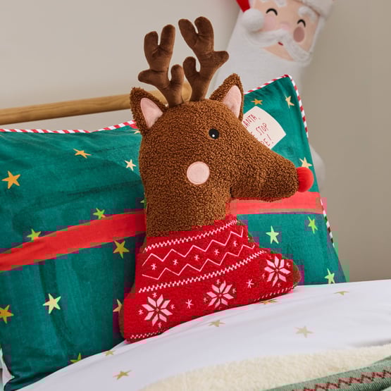 Rudolph Light Up Christmas Cushion