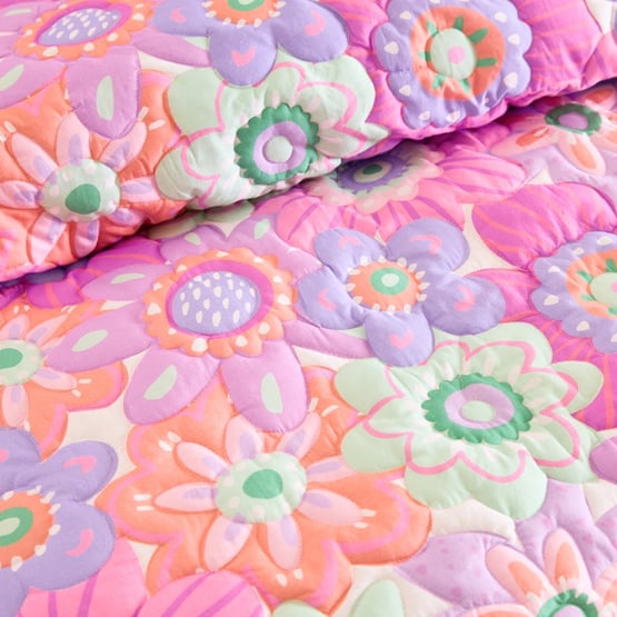 Pippa Purple Floral Quilt Cover Set