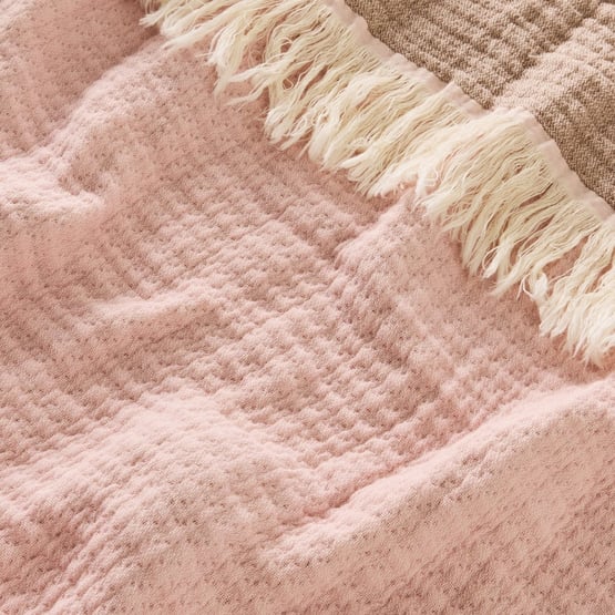 European Collection Elio Light Lilac & Chocolate Malt Throw