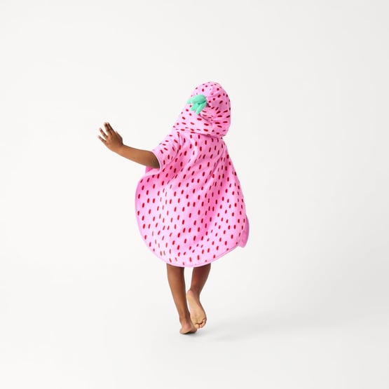 Kids Strawberry Sweet Beach Hooded Towel