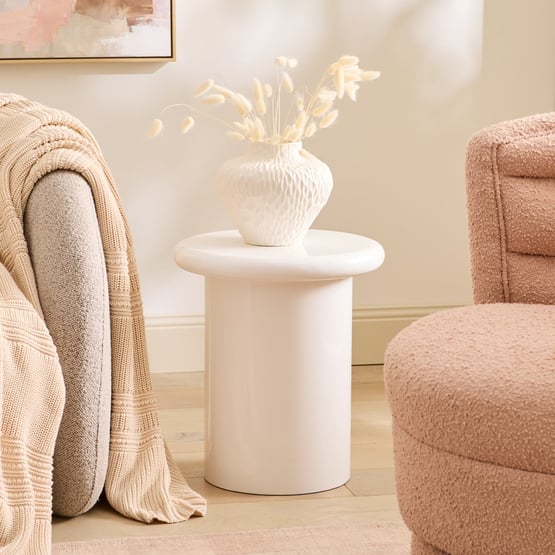 Reno White Side Table