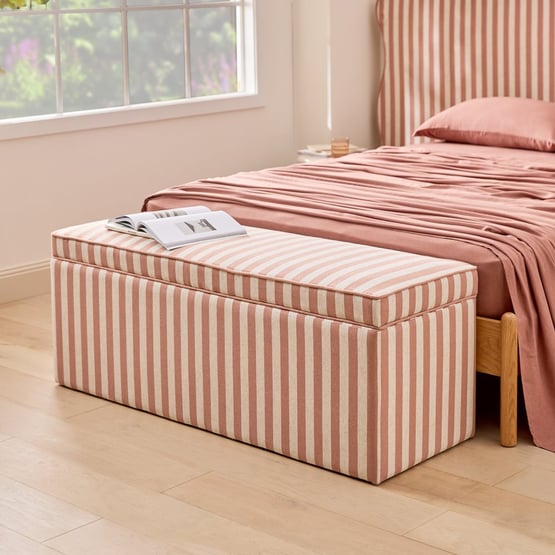 Della Clay Stripe Blanket Box