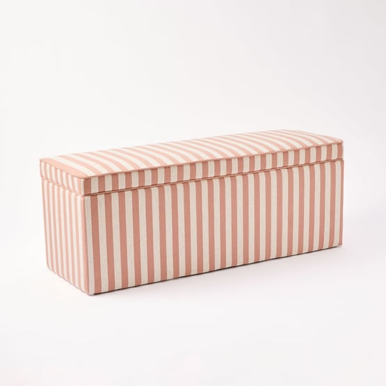Della Clay Stripe Blanket Box