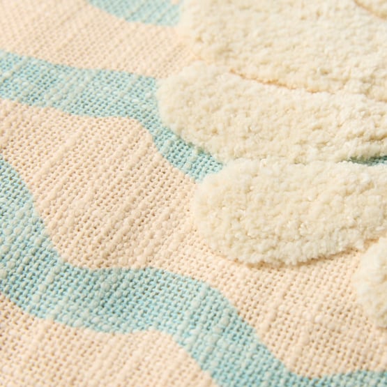 Summer Cotton Pink & Blue Shell Throw